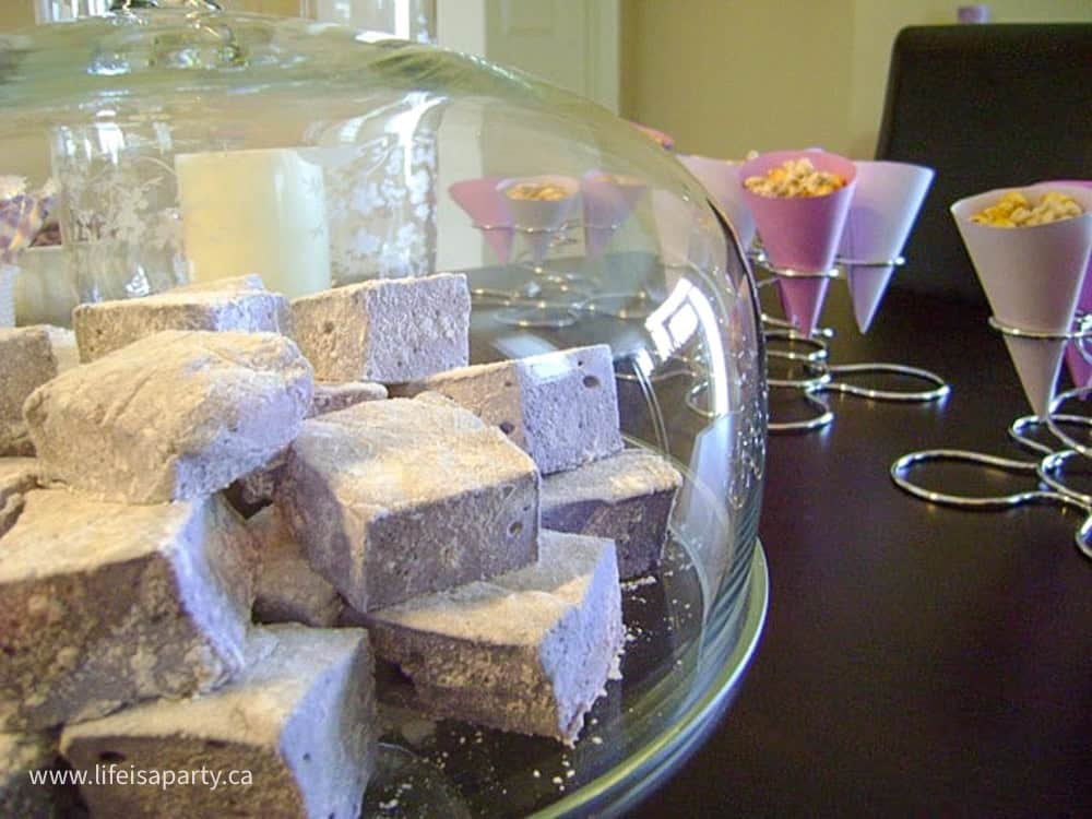homemade purple marshmallows