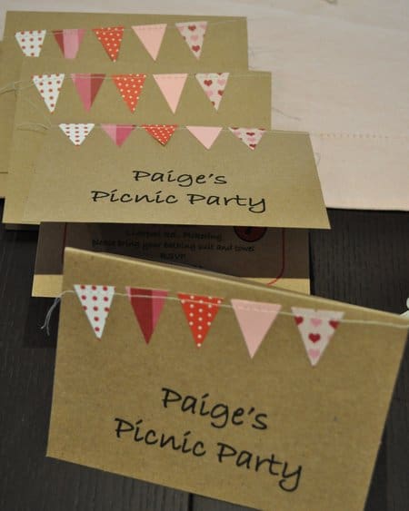 bunting flag invitation