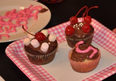 decorated cupcakes.