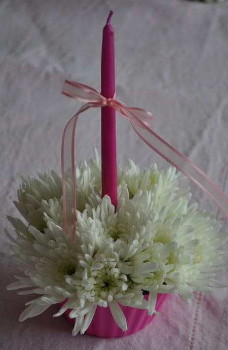 cupcake flower arrangement.