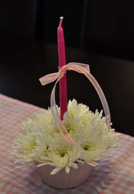 cupcake flower arrangement.