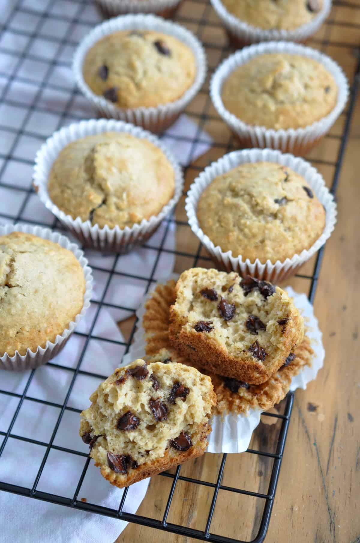 Easy oatmeal chocolate chip muffins.