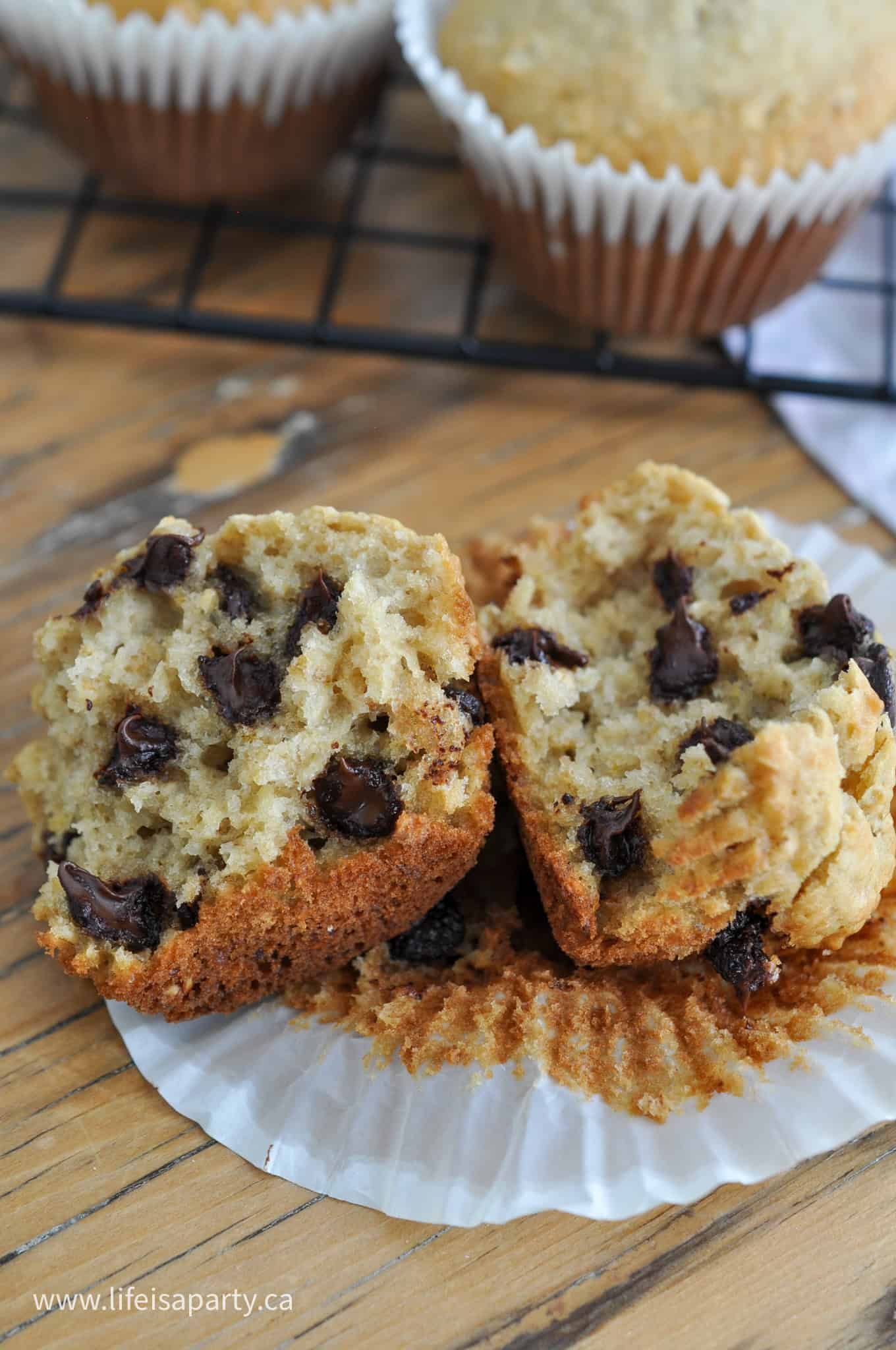 oatmeal and chocolate chip muffins