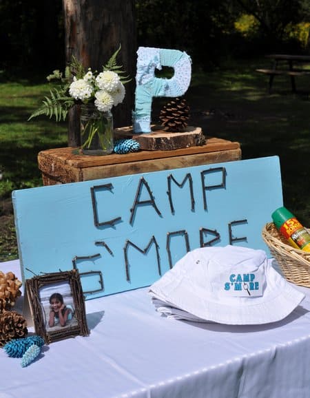 camping themed birthday party