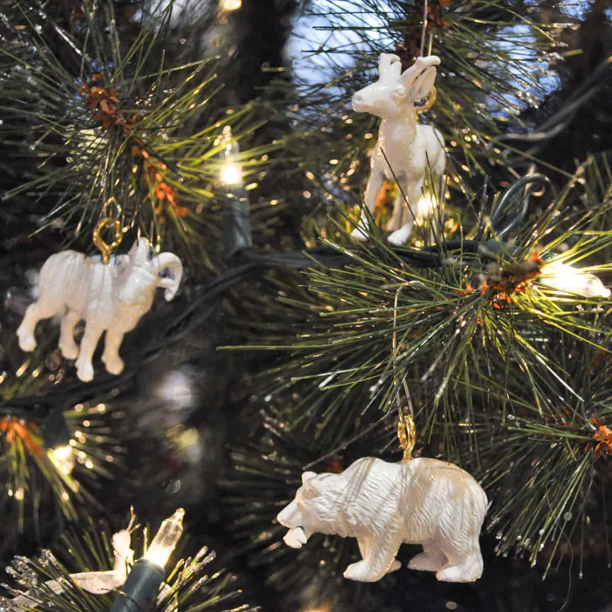 Woodland Christmas tree ornaments.