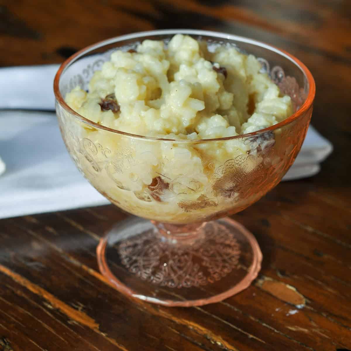 Baked rice pudding recipe.