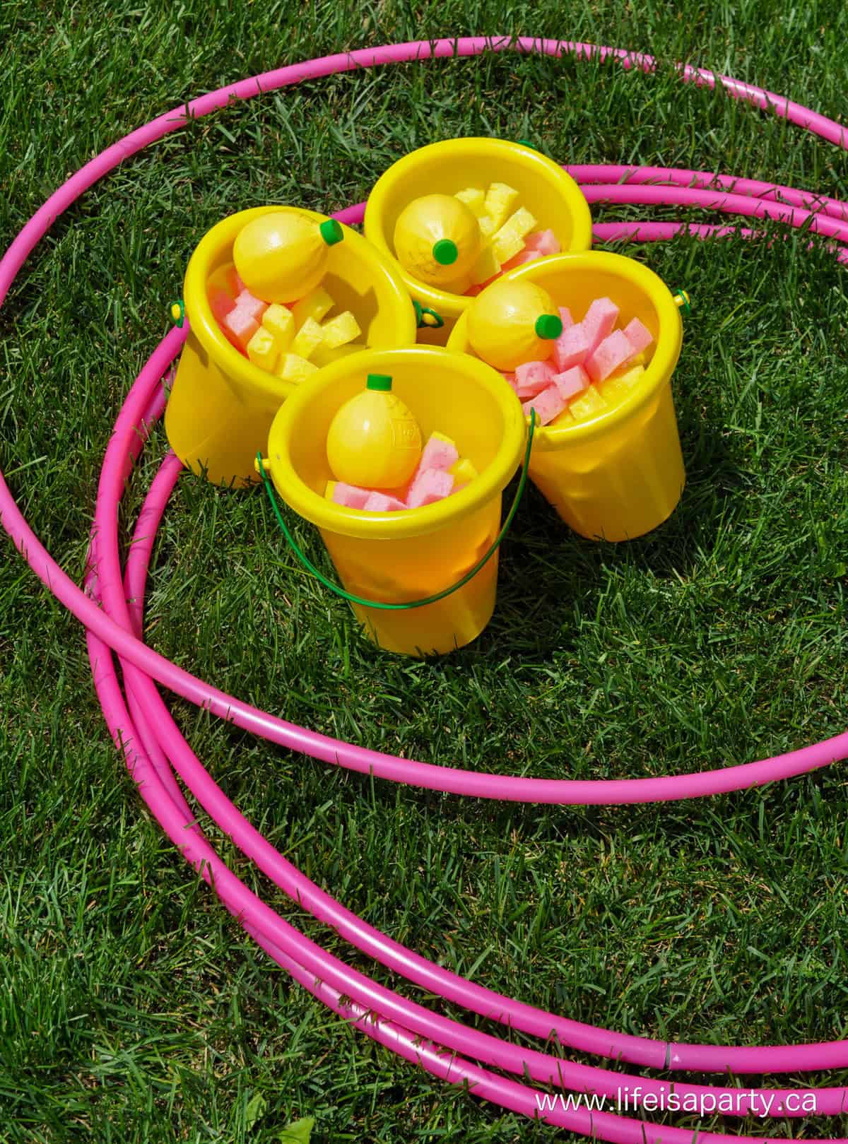 Easy DIY sponge balls and lemon squirters.