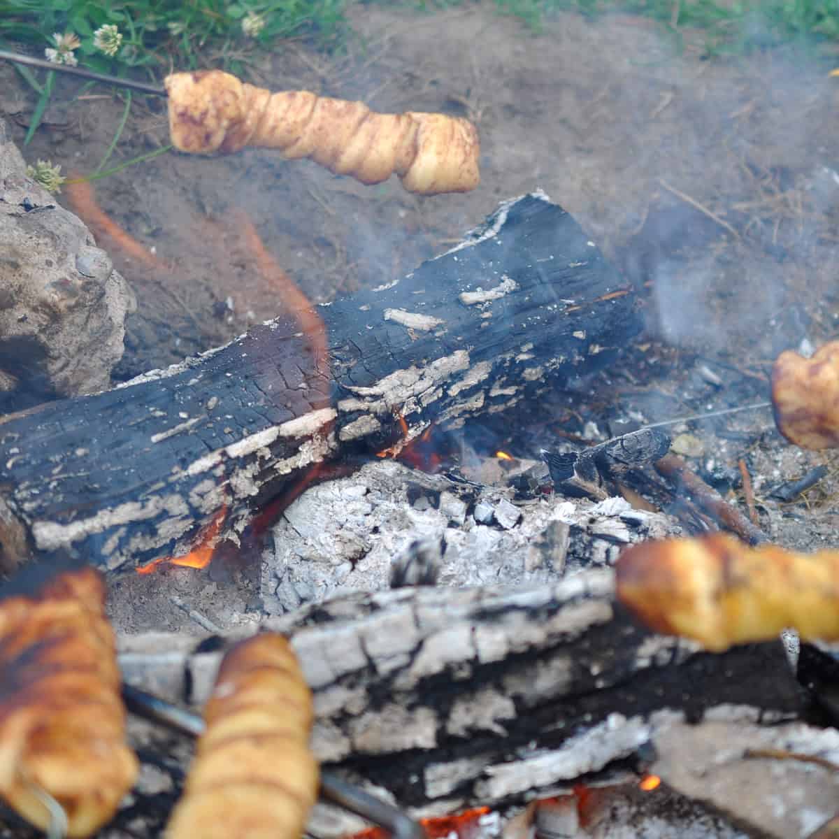 Campfire cinnamon rolls.