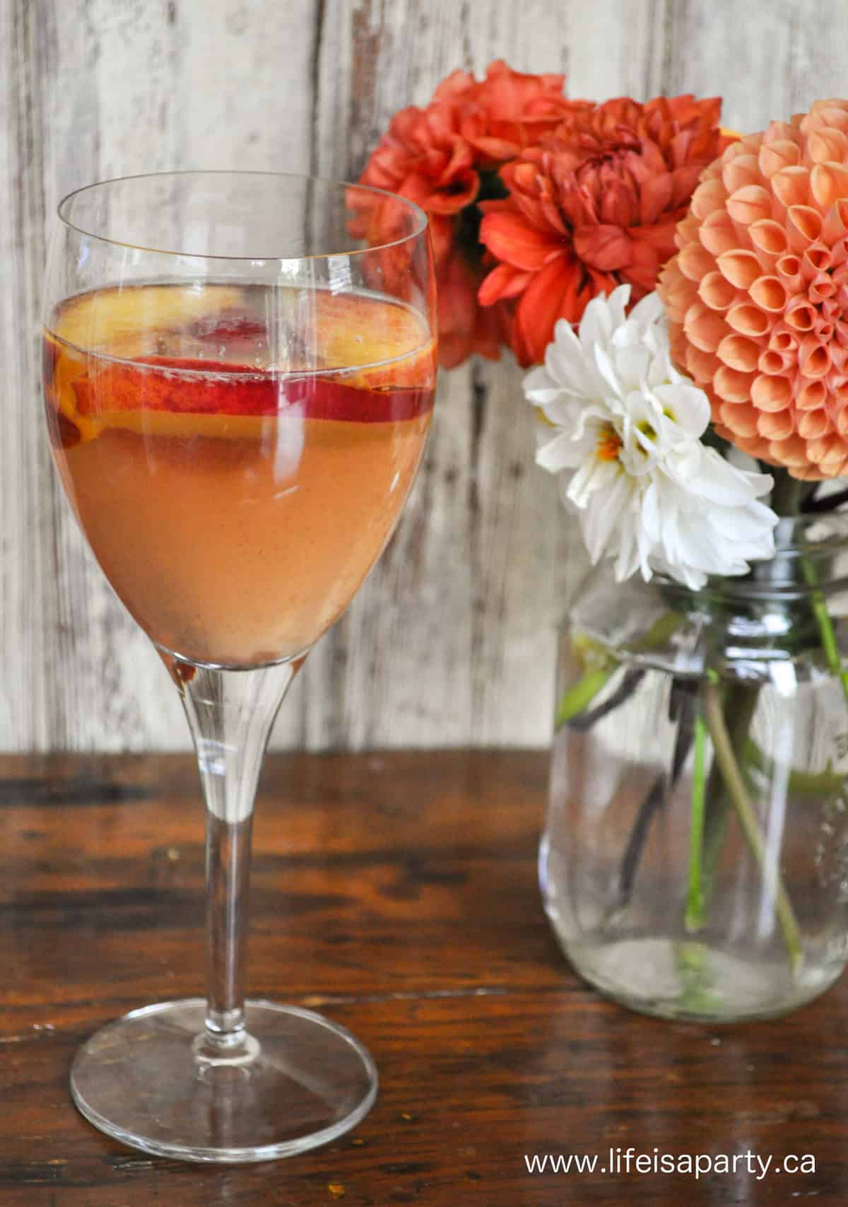 Peach sangria recipe.