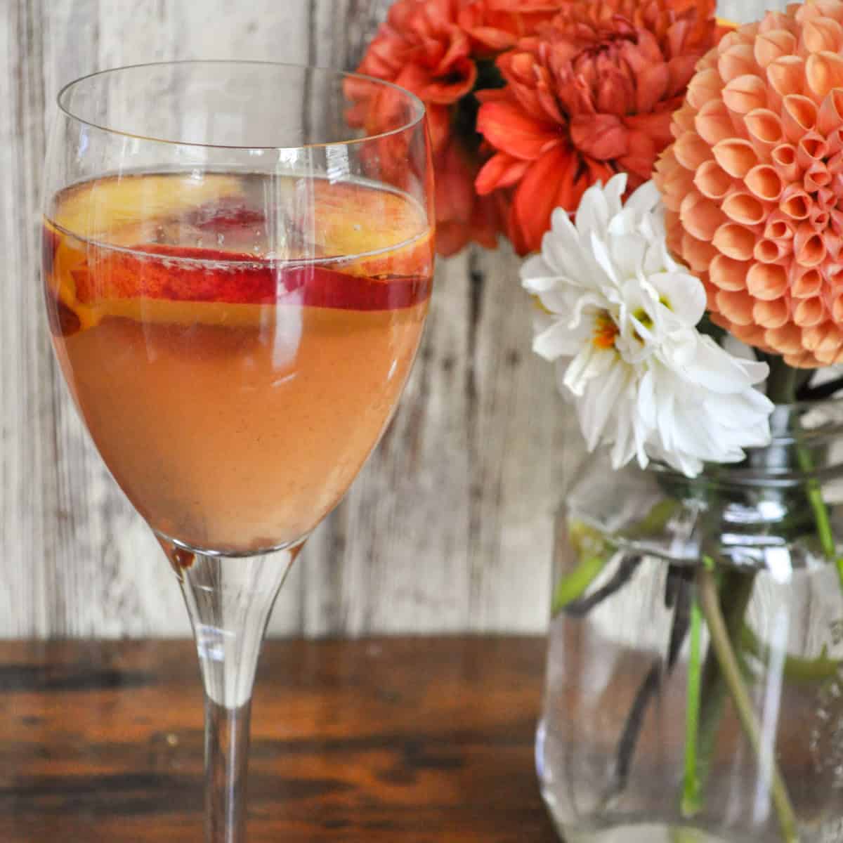 Peach sangria recipe.