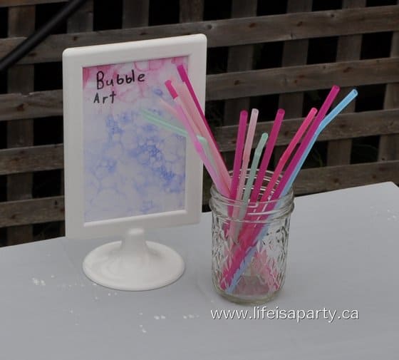 bubble art station.