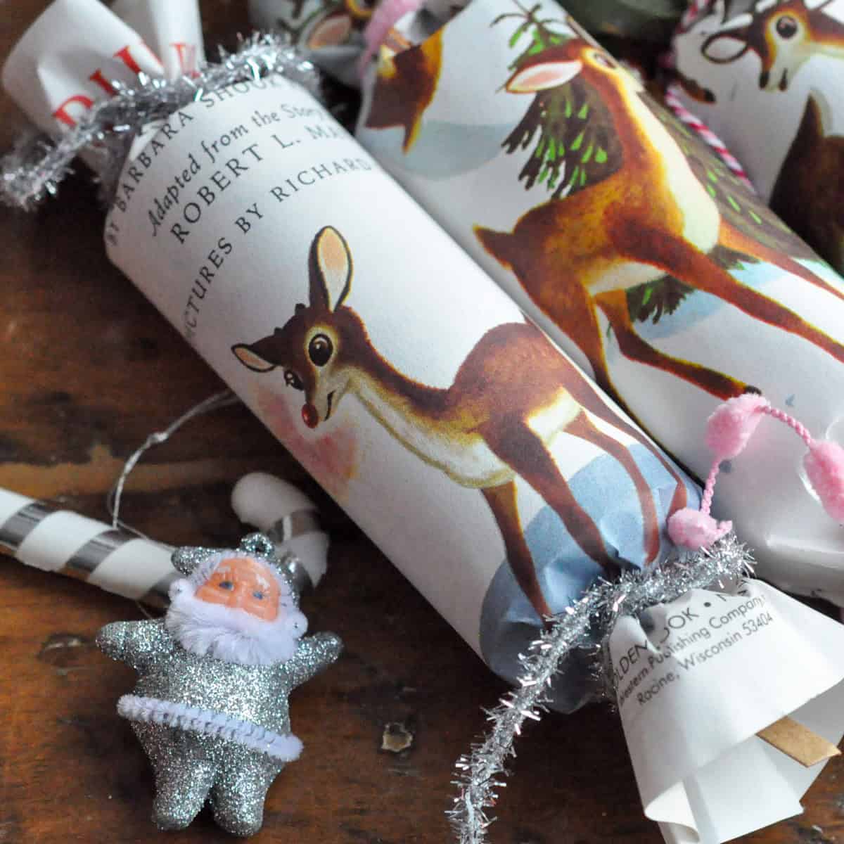 Homemade Christmas crackers.