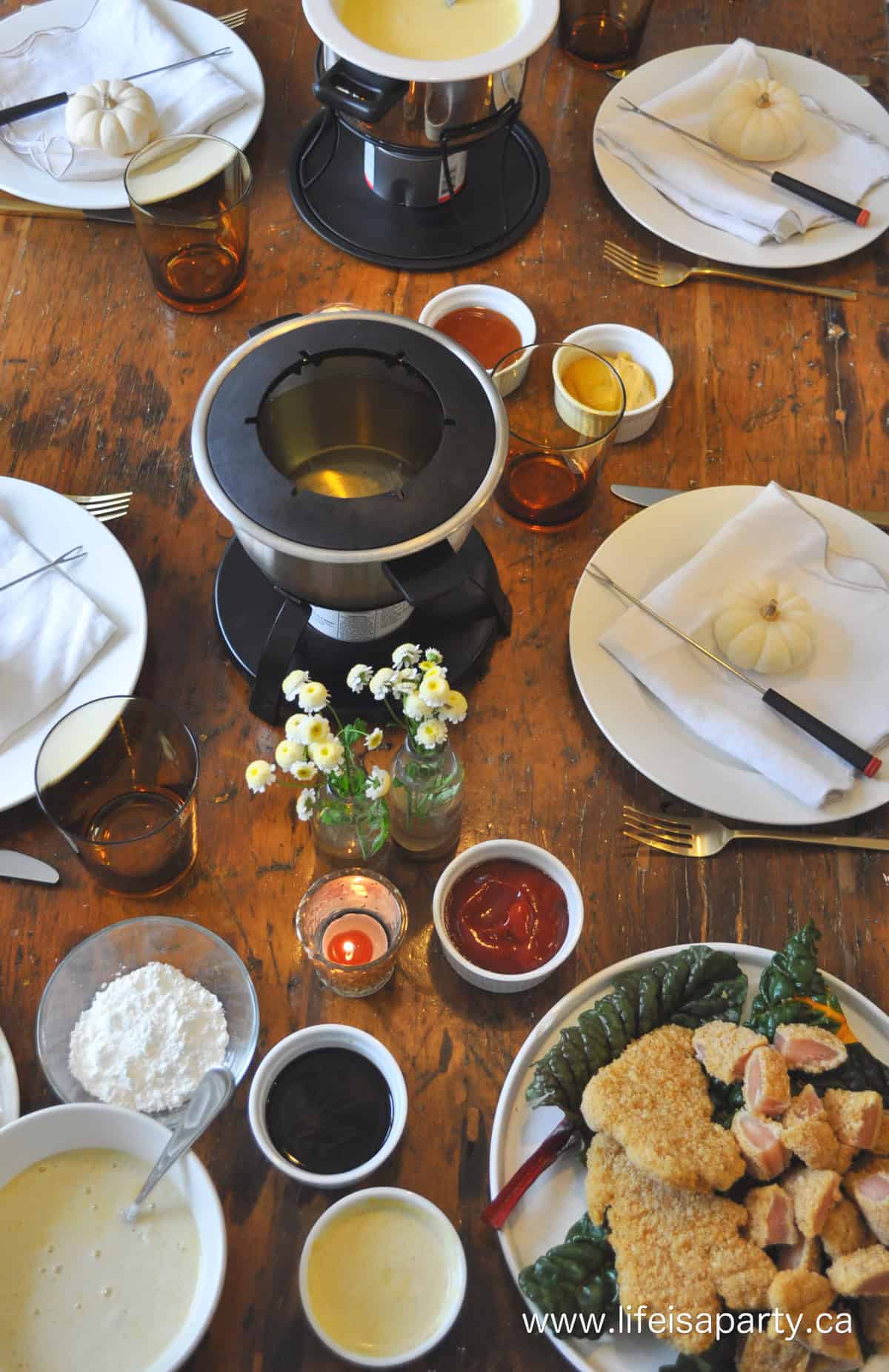 Fall fondue party ideas and recipes.