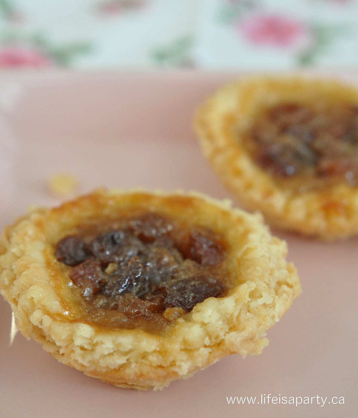 Butter tarts with raisins recipe.