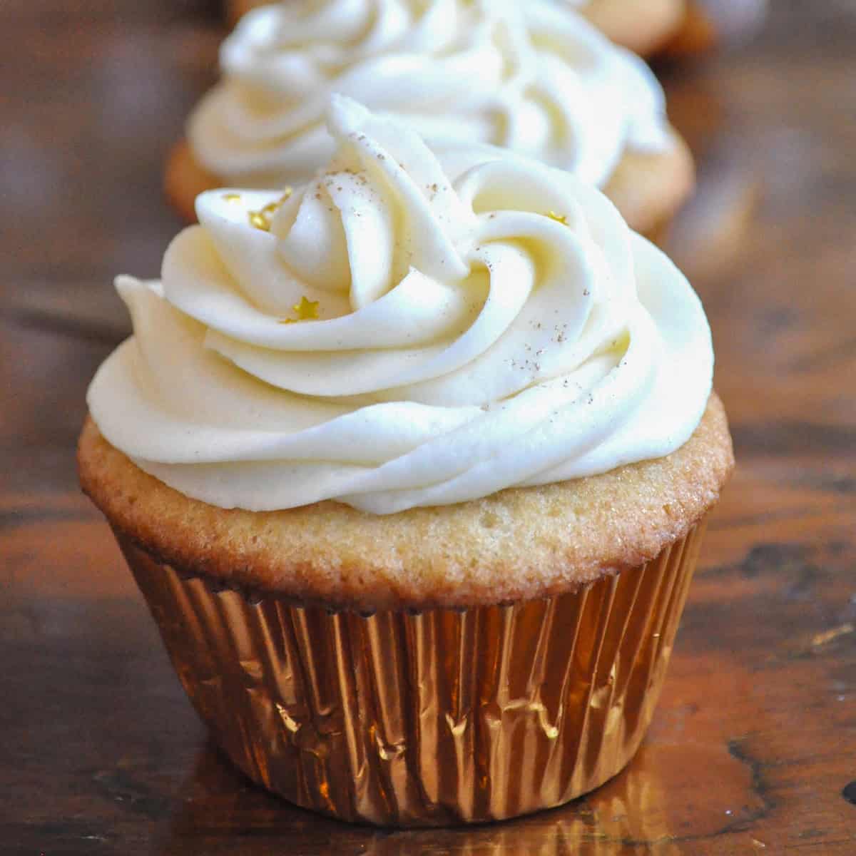 Easy homemade eggnog frosting recipe.