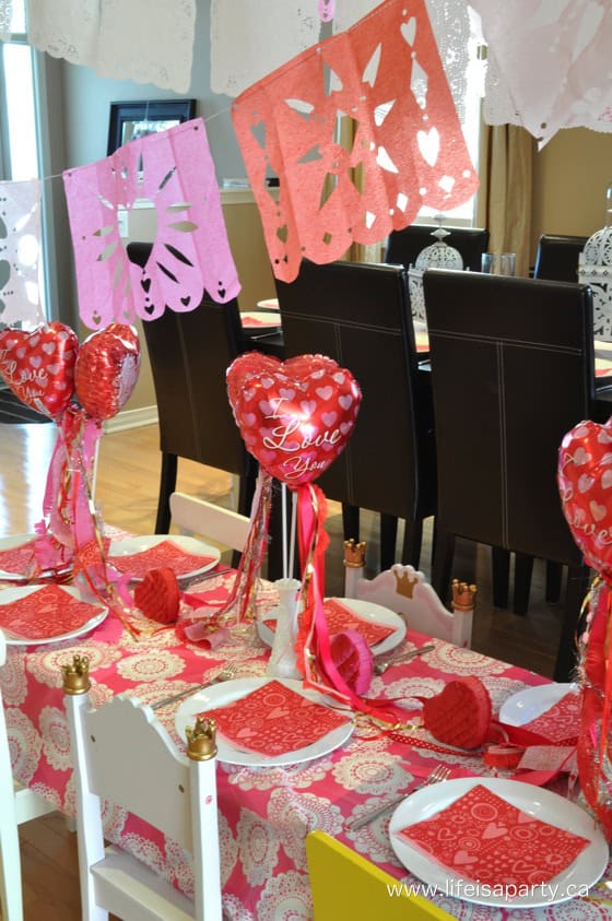 red and pink fiesta decor.