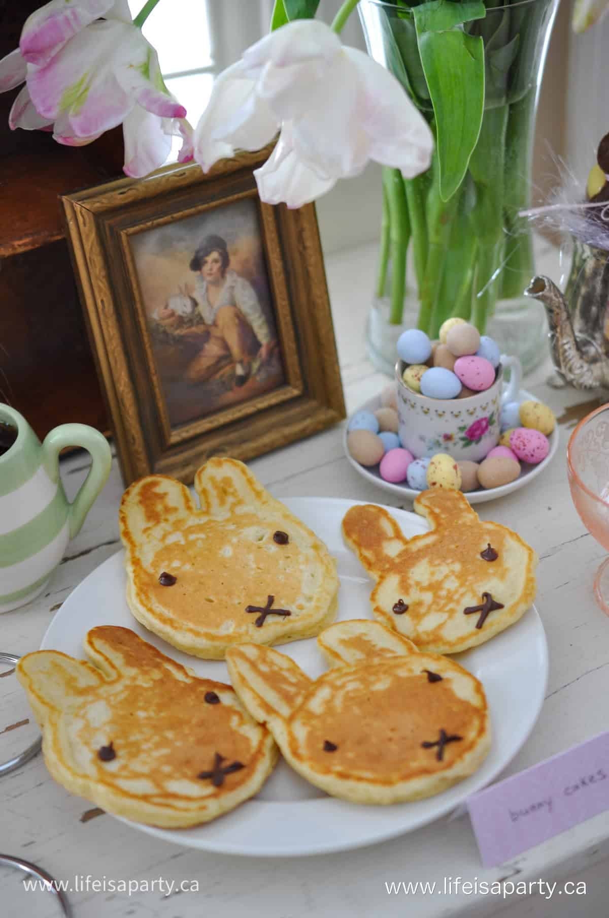 Bunny themed Easter breakfast ideas.