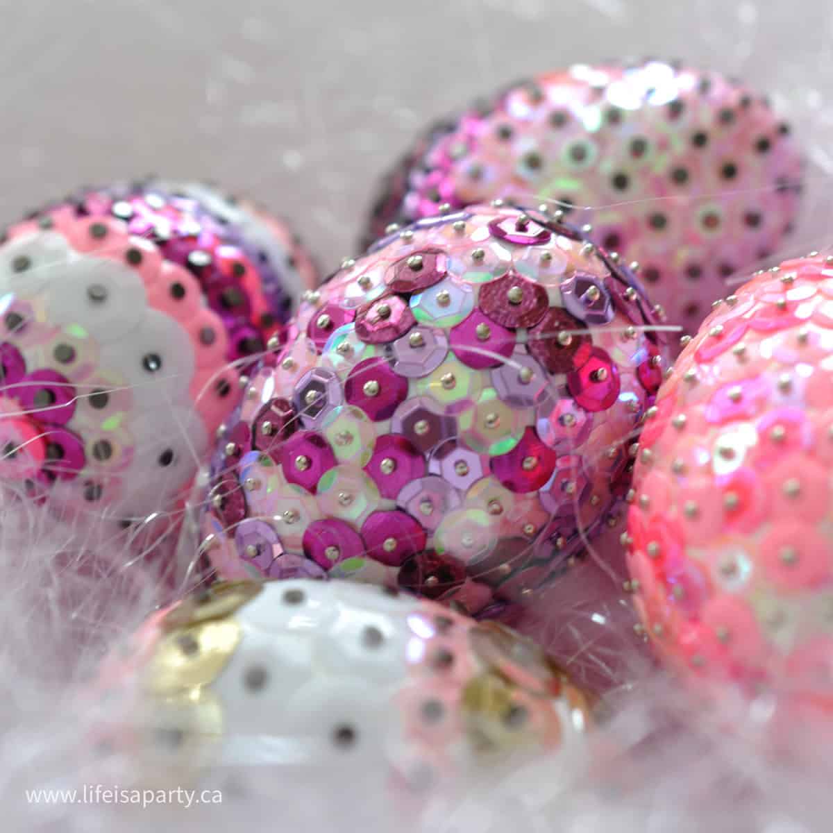 How to make sequin Easter eggs.