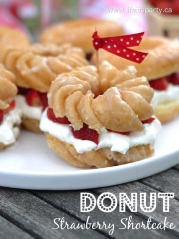 Donut Strawberry Shortcake -the easiest, best Strawberry Shortcake ever! You'll never go back to your old version after trying this one.