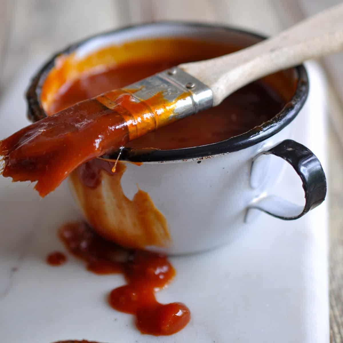 Homemade sweet beer bbq sauce.