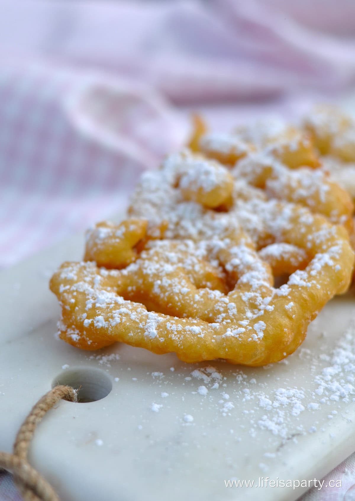 Homemade funnel cake recipe.