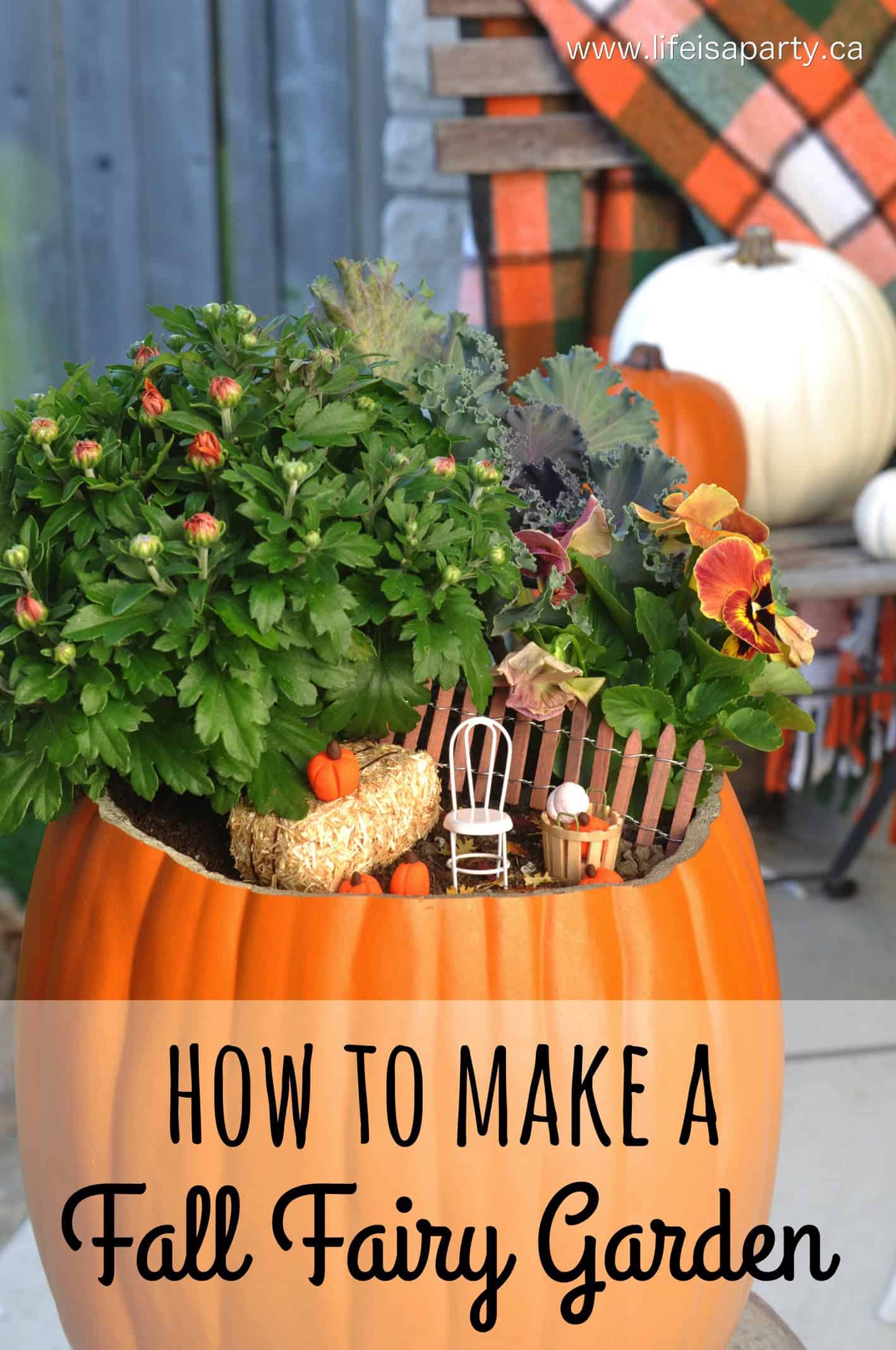 how to make a fall fairy garden.