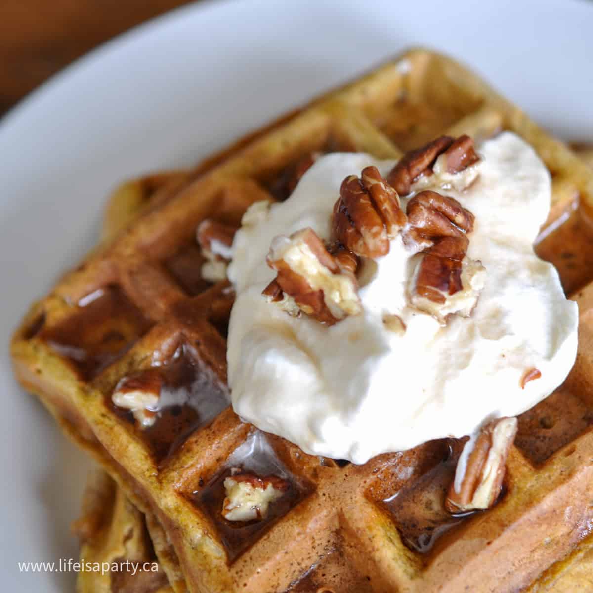 Pumpkin waffles.