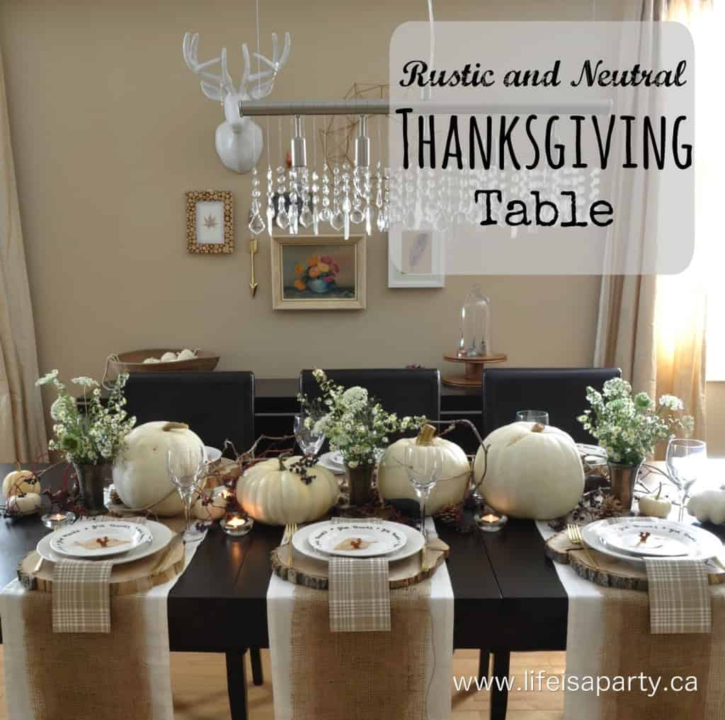 Rustic Thanksgiving Table - Life is a Party