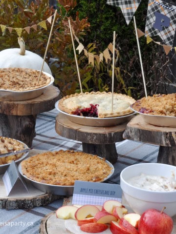 Pie party buffet.