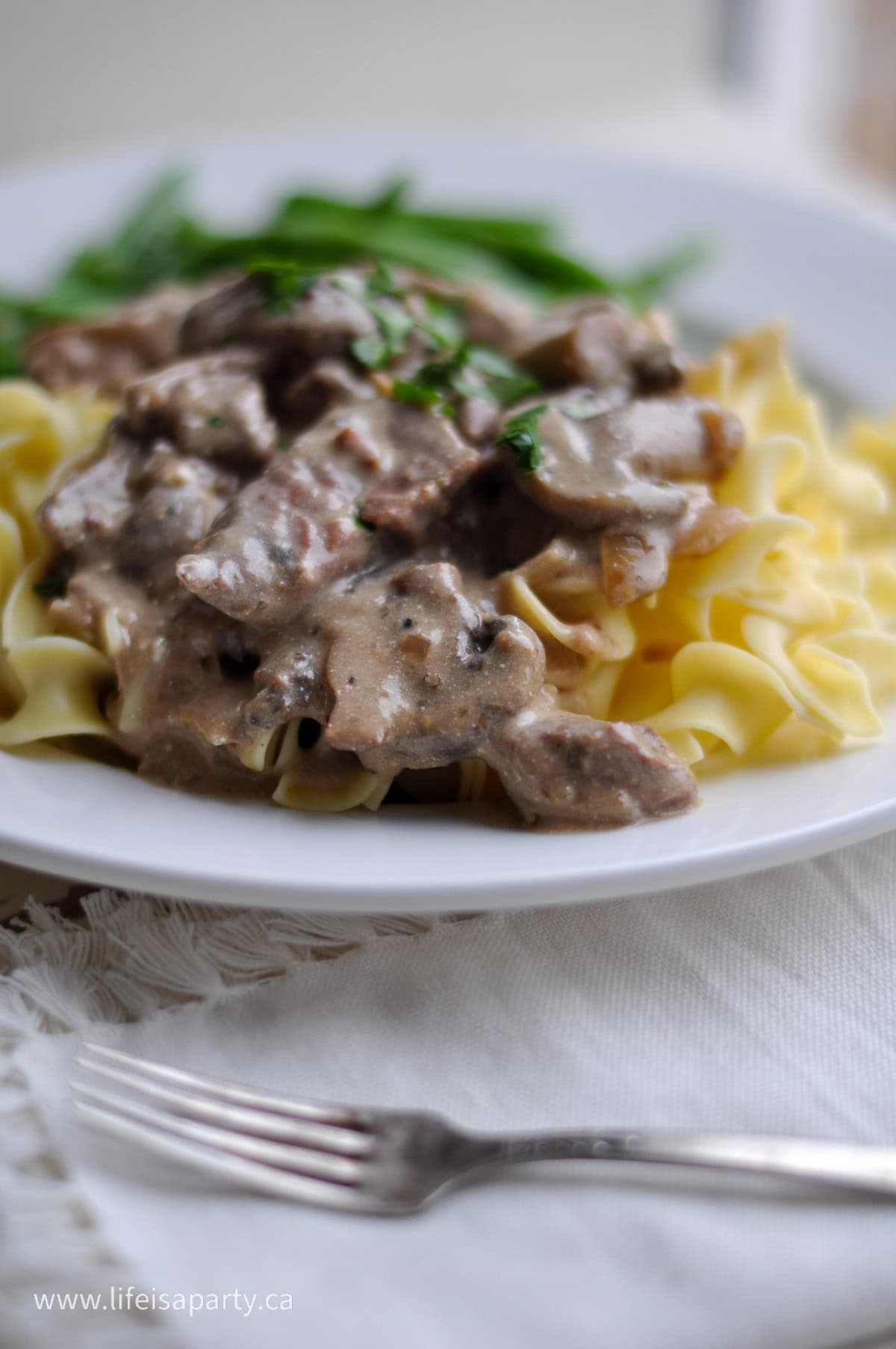 Beef stroganoff recipe.