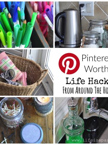 Pinterest Worthy Life Hack Ideas From Around The House: A few easy ideas to make life a little simpler, easier, and more organized.