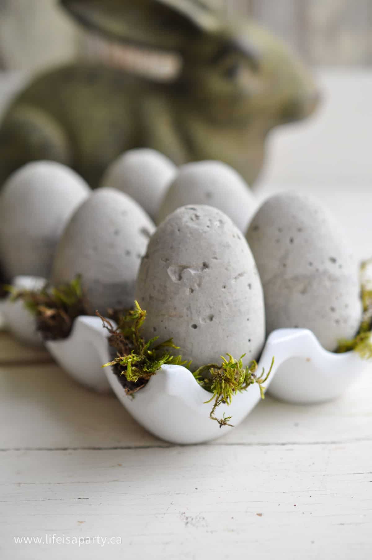 How to make cement Easter eggs.