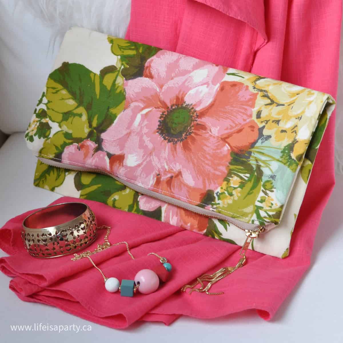 How to make a fold-over clutch purse.