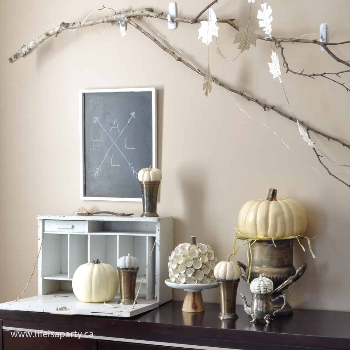 Neutral fall home decor ideas.