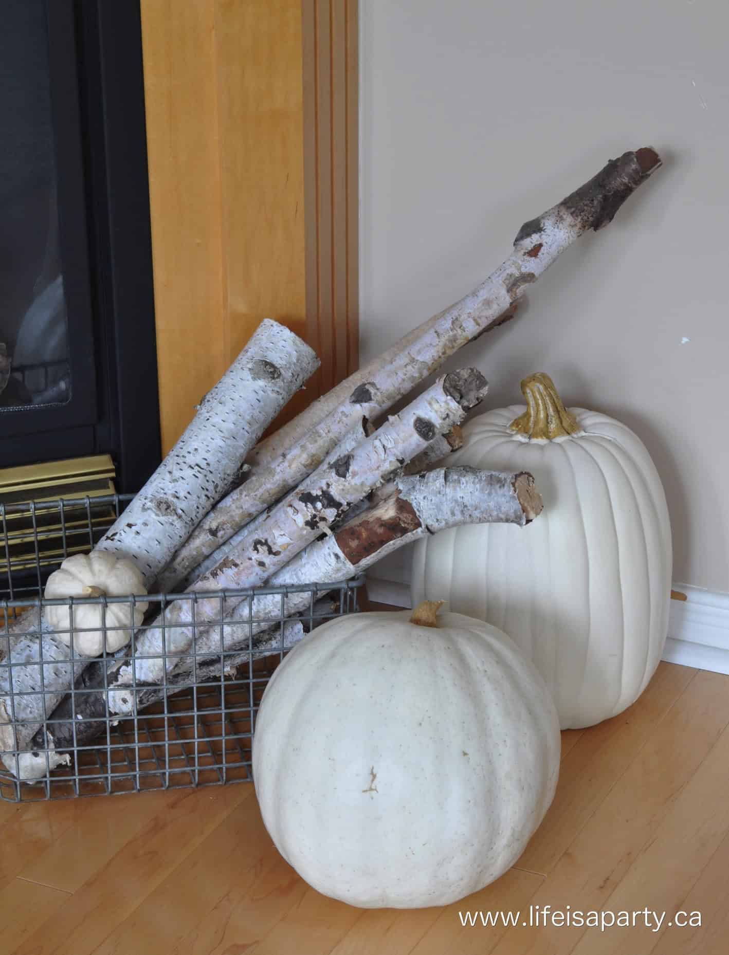 white pumpkins.