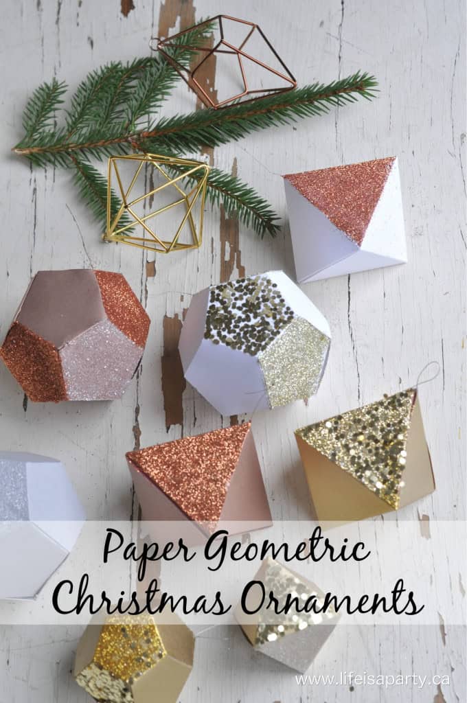 Geometric Christmas Ornaments 