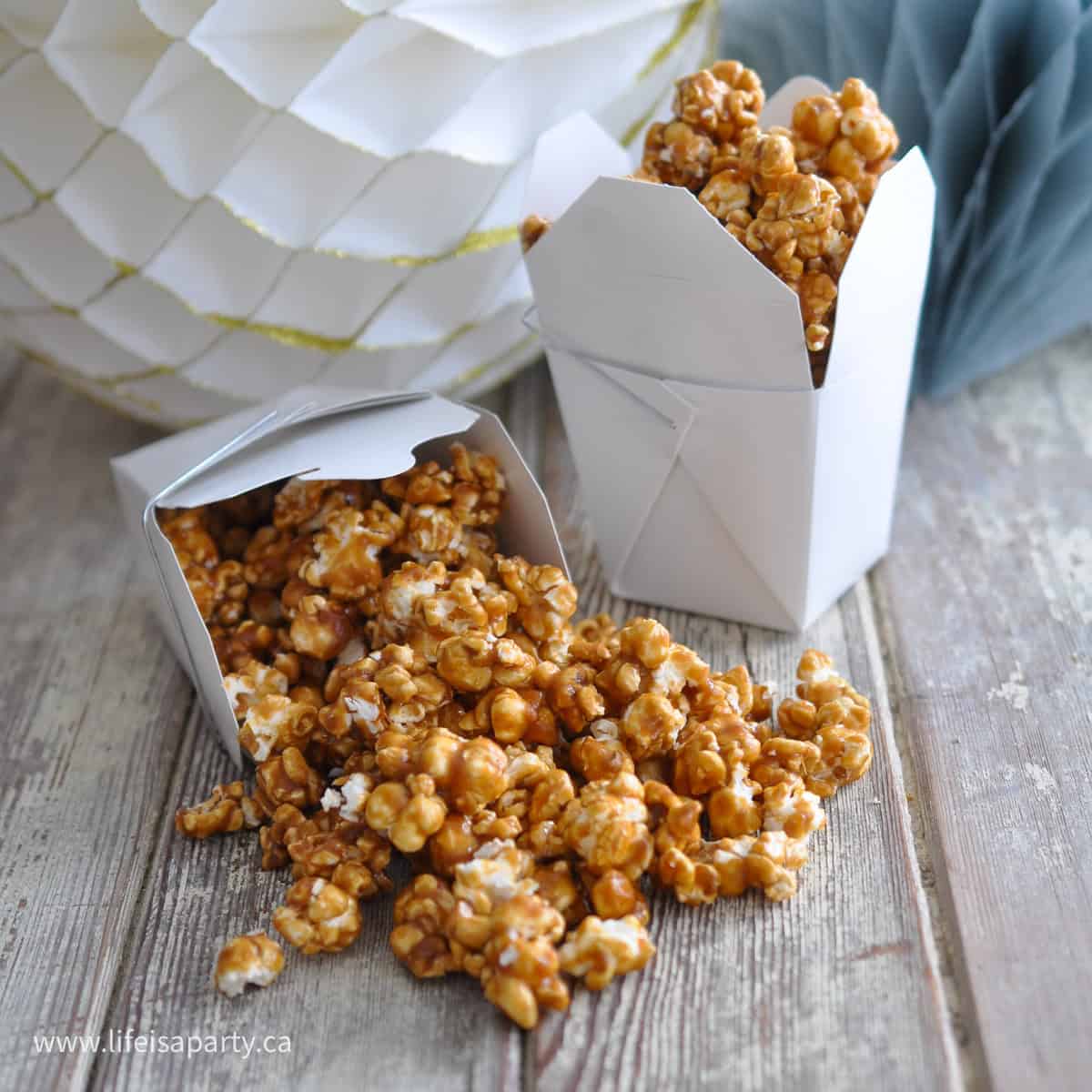 Homemade caramel corn recipe.