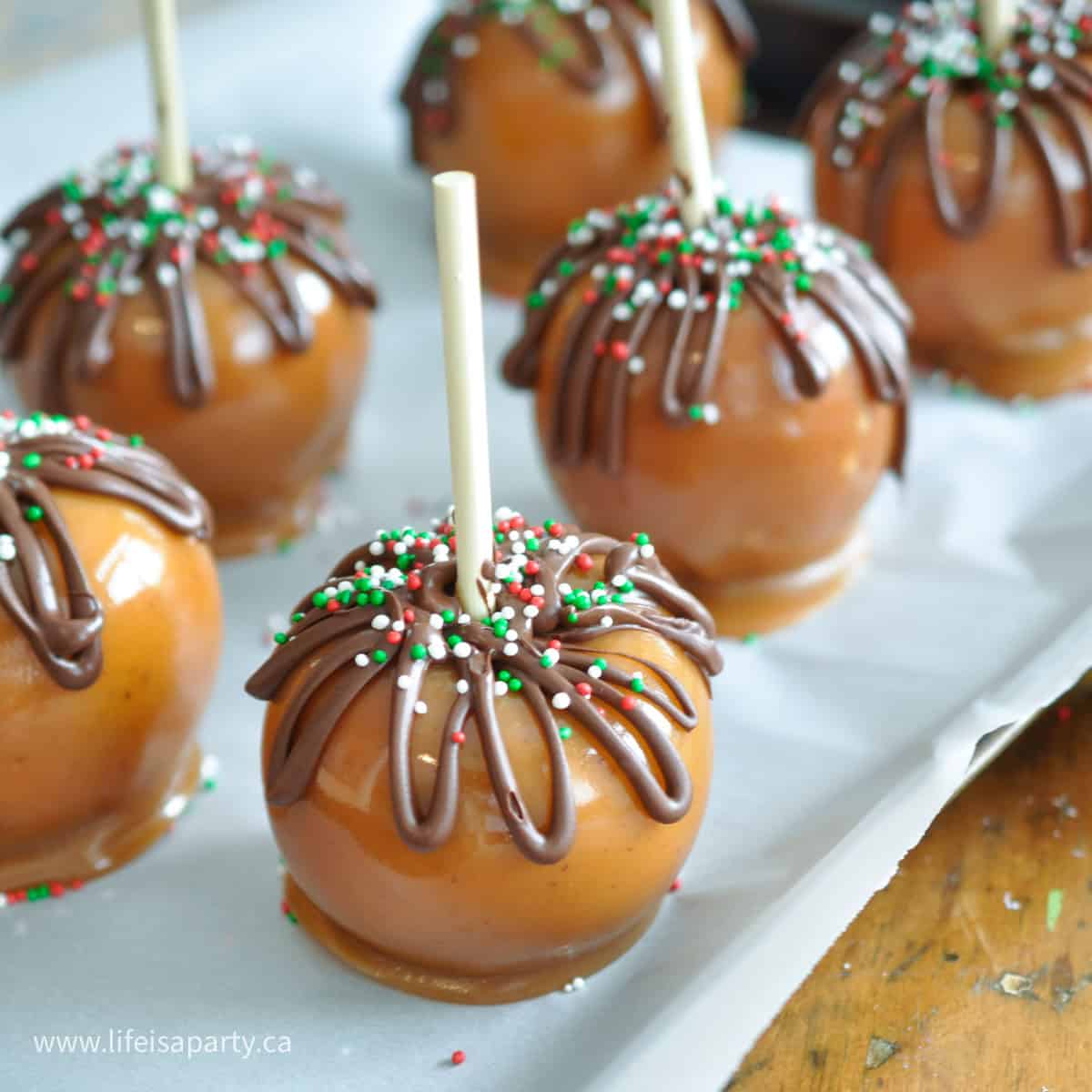 How to make homemade caramel apples.