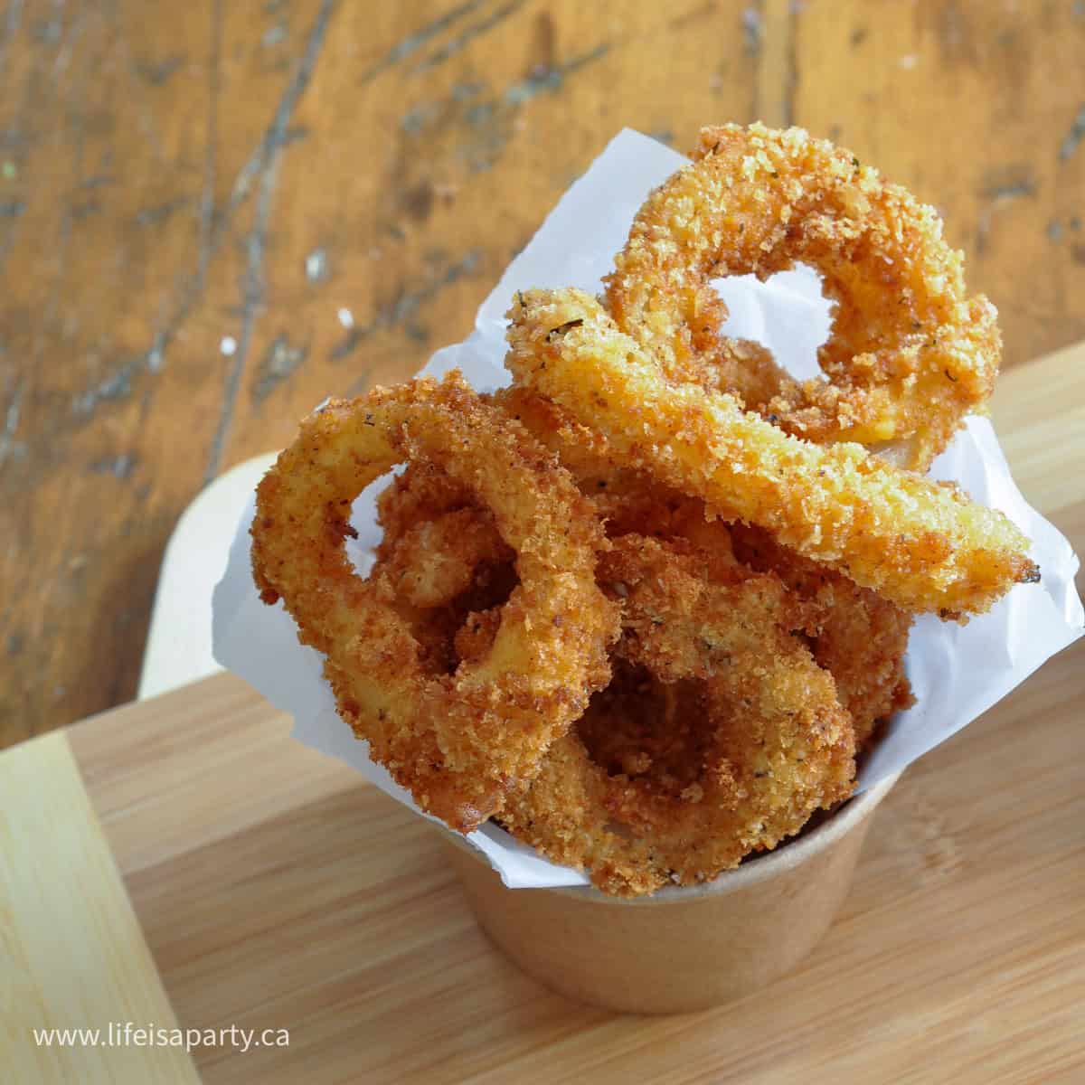 Homemade onion rings.