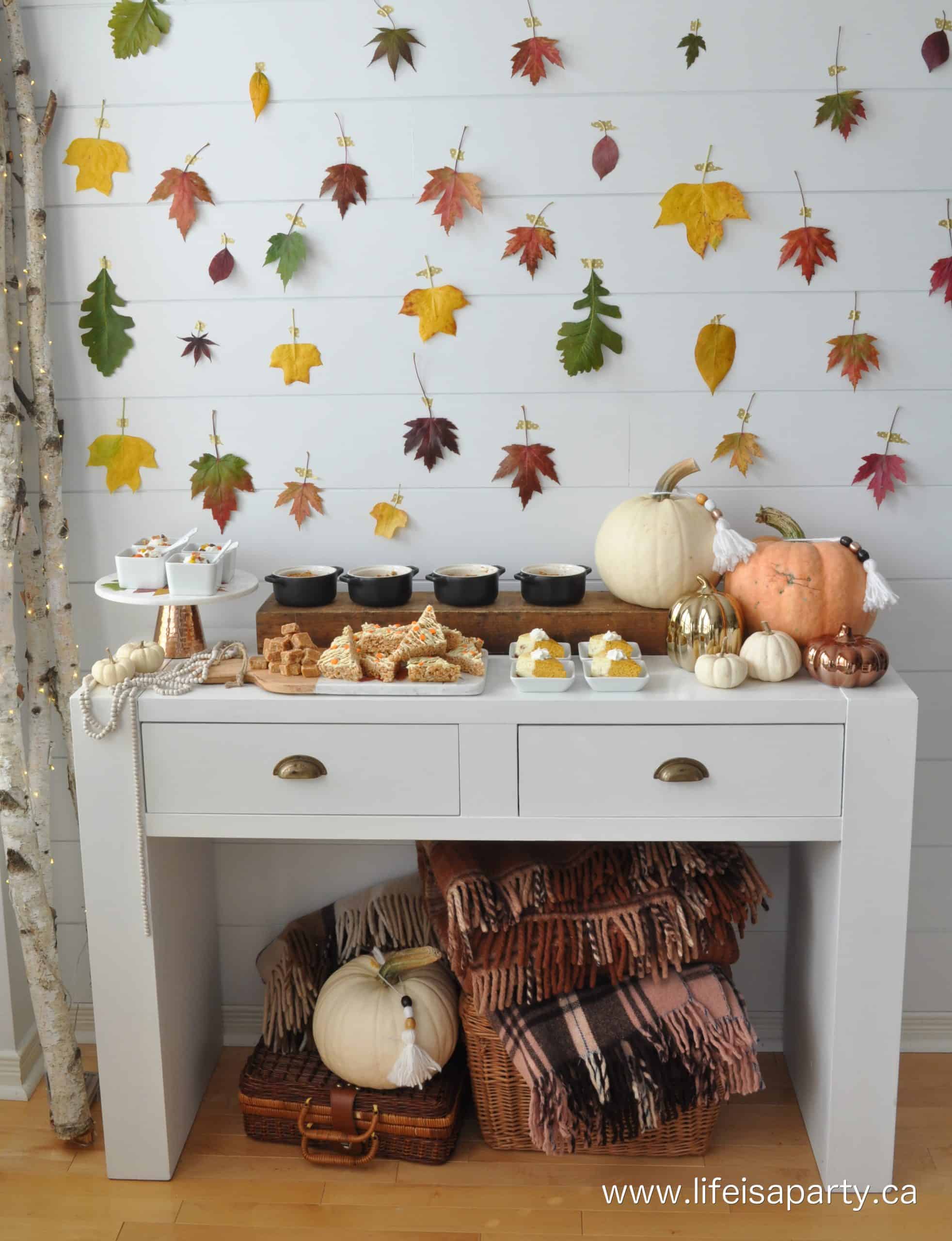 How to put together a fall dessert table.