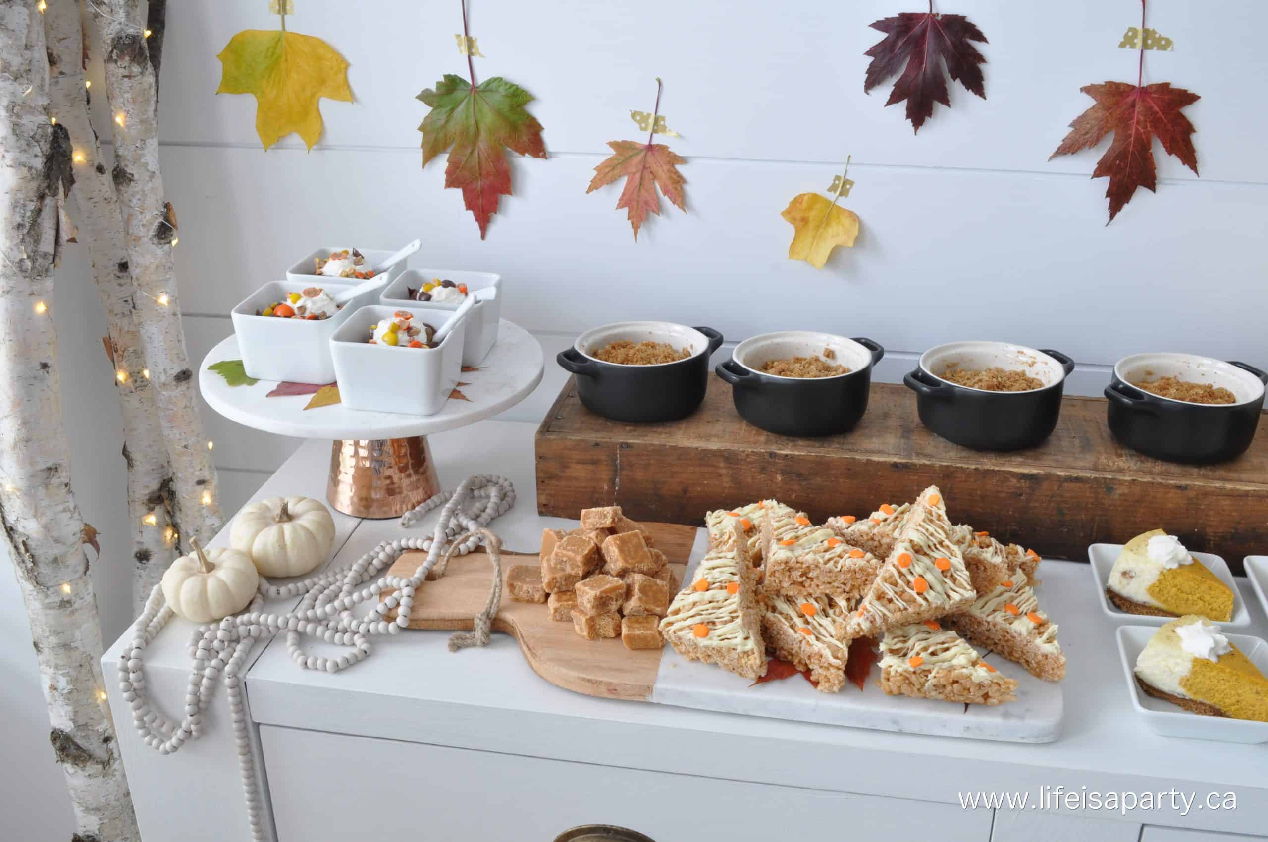 Easy fall dessert ideas for thanksgiving.