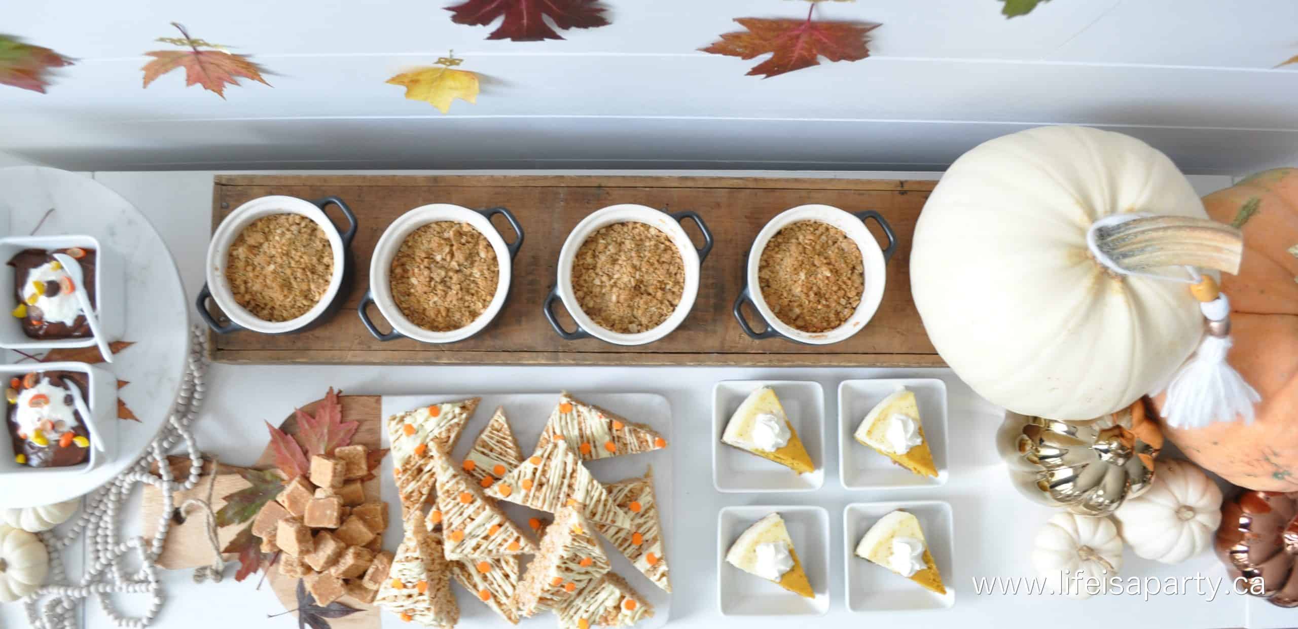 Fall dessert table ideas.