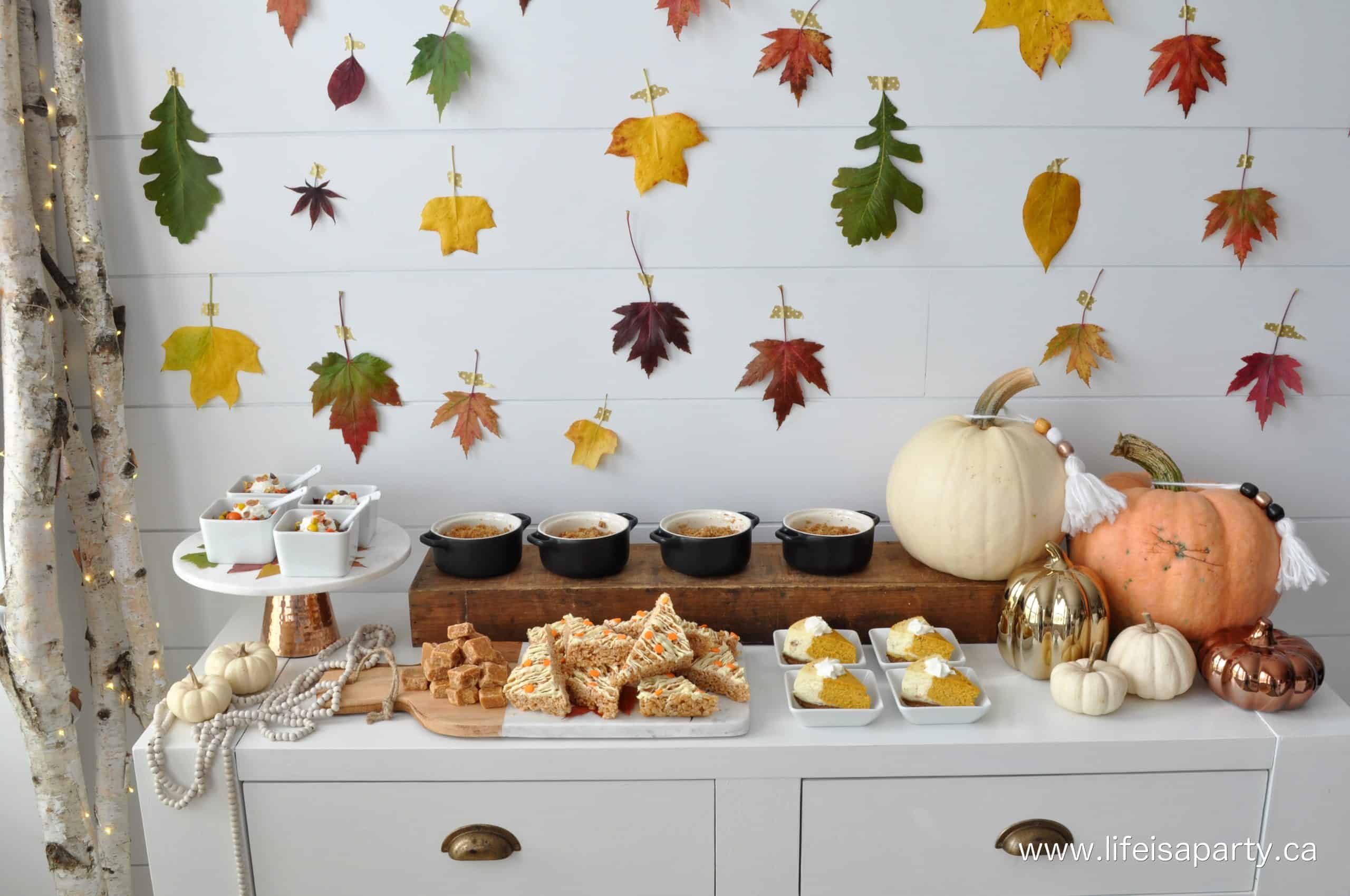 How to make a fall dessert table.