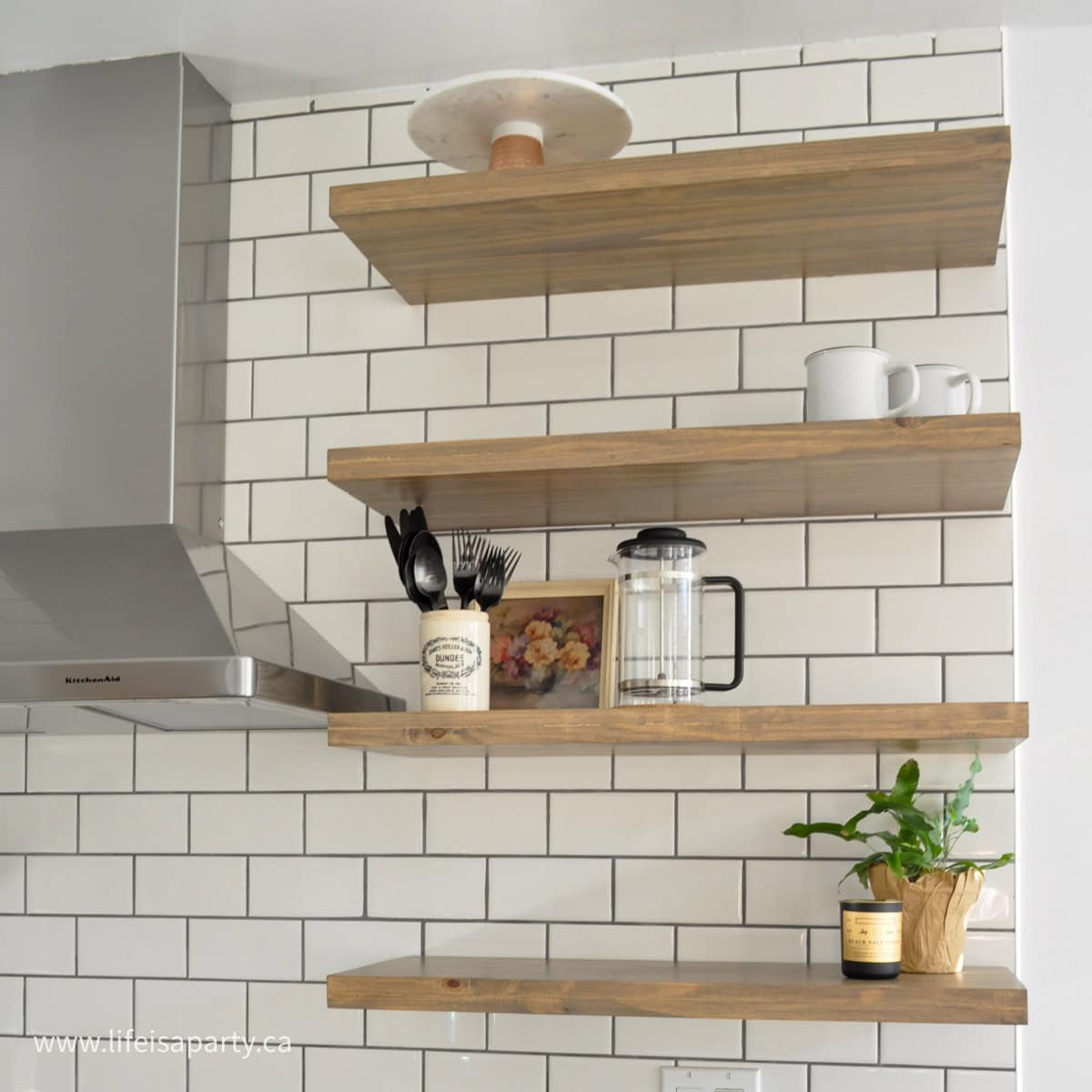 How to make large floating shelves.