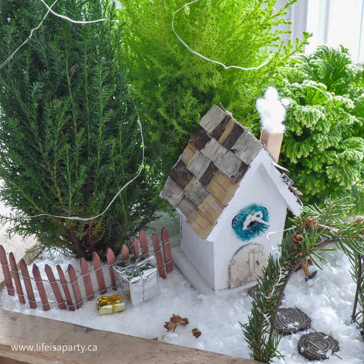 How to make a Christmas fairy garden.