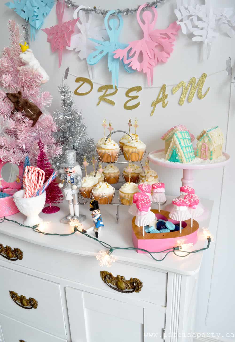 Nutcracker themed party dessert table.