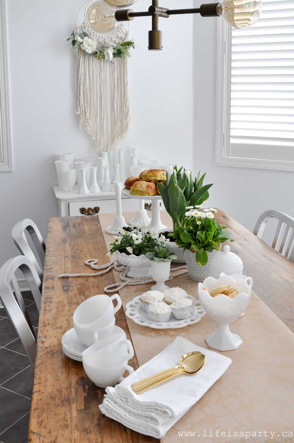 How to use your milk glass collection.