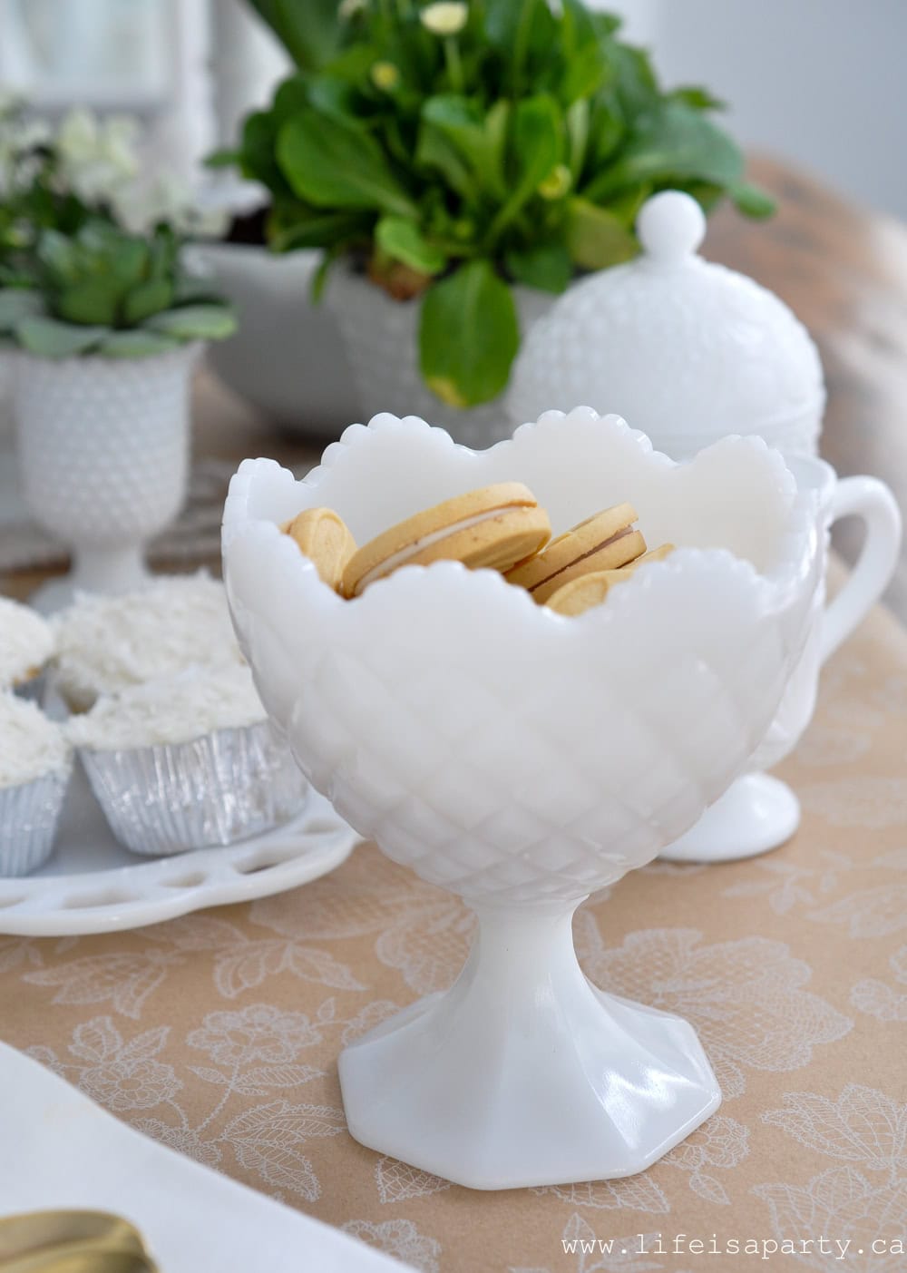 How to use your milk glass collection.