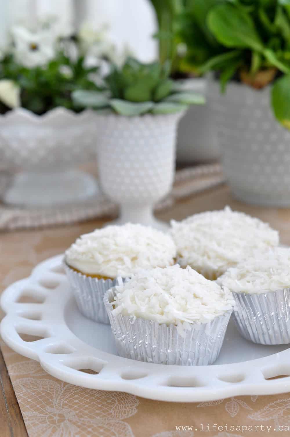 Milk glass platter.