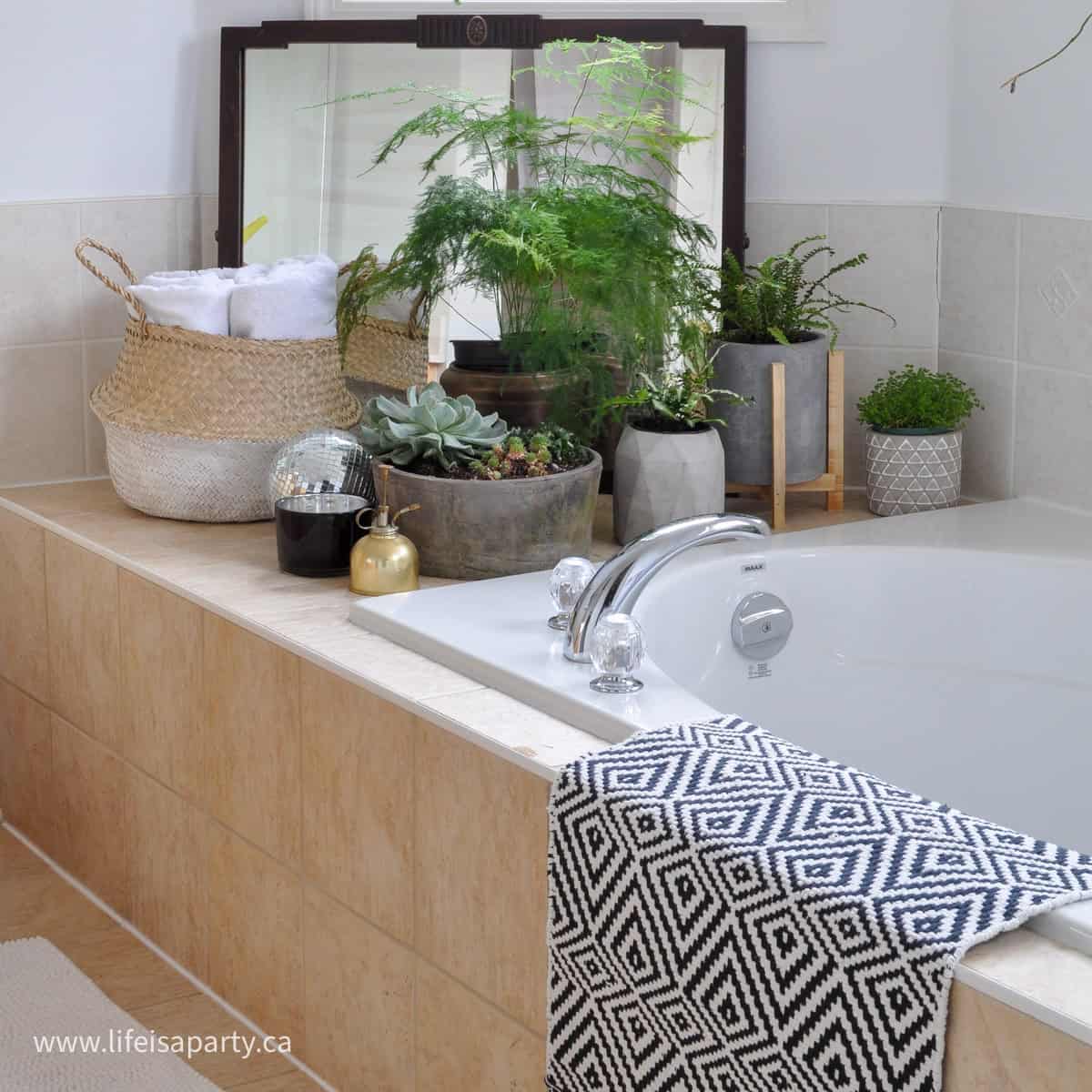 Easy modern boho bathroom update.